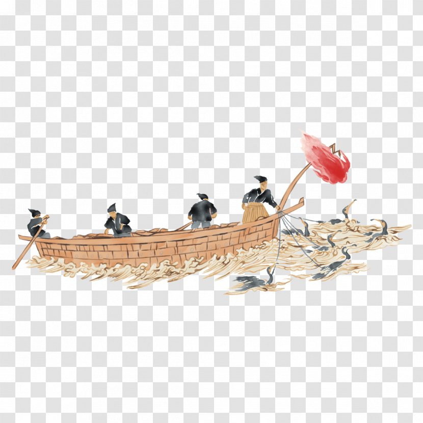 Fishing Fisherman Illustration - Background Cartoon Dragon Boat Festival Transparent PNG