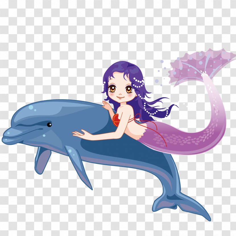 The Little Mermaid - Creative Work - And Dolphin Transparent PNG