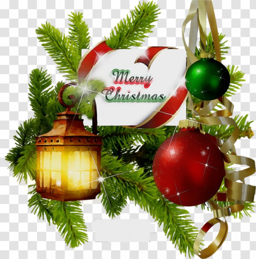 Christmas Tree - Watercolor - Holiday Ornament Eve Transparent PNG