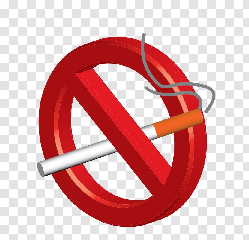 Smoking Ban Clip Art - Document - Red Transparent PNG