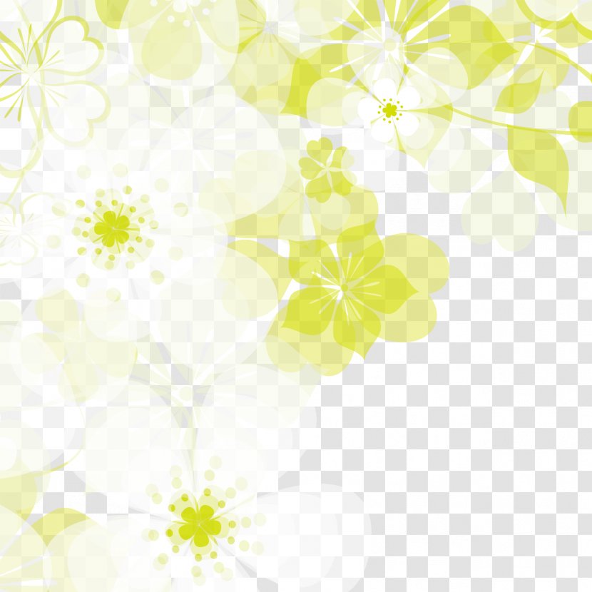 Petal Desktop Wallpaper Flora Pattern - Texture - Pale Green Flowers Transparent PNG