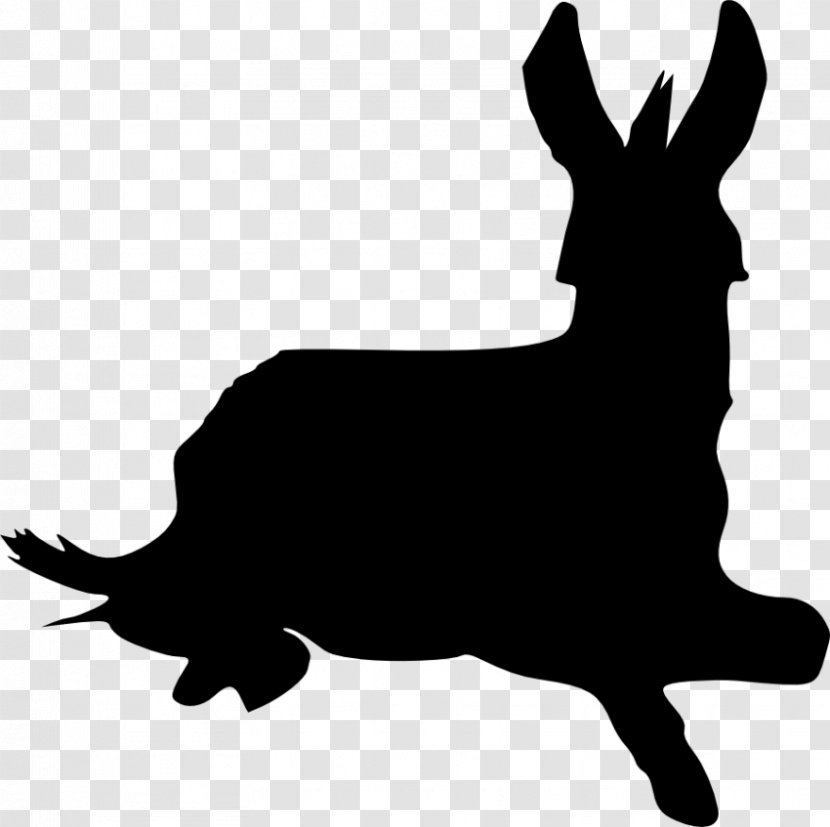 Domestic Rabbit Silhouette Clip Art - Pack Animal Transparent PNG
