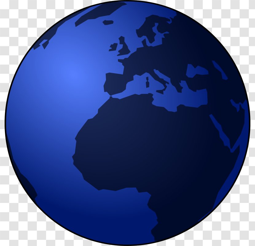 Earth Globe World Clip Art - Blue - Picture Of A Transparent PNG
