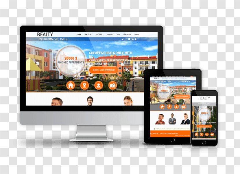 Responsive Web Design VirtueMart E-commerce Joomla Drupal - Property Dealer Transparent PNG