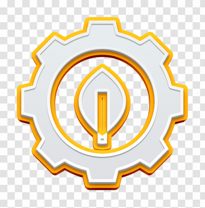 Gear Icon Sustainable Energy Icon Leaf Icon Transparent PNG