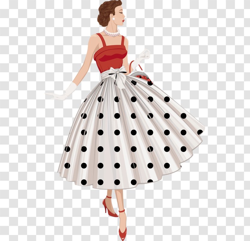 Fashion History Throughout 1950s Vintage Clothing Dress Women, Beauty, And - Cocktail Transparent PNG