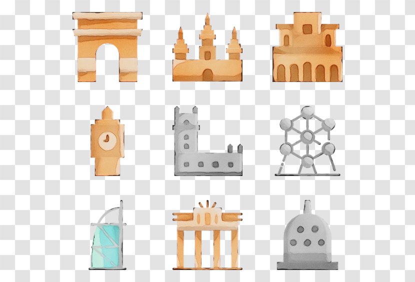 Wooden Block Architecture Toy Transparent PNG