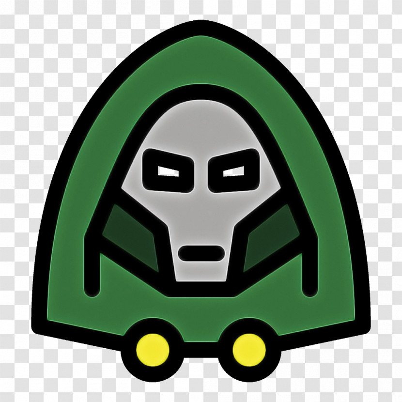 Green Cartoon Headgear Logo Smile Transparent PNG