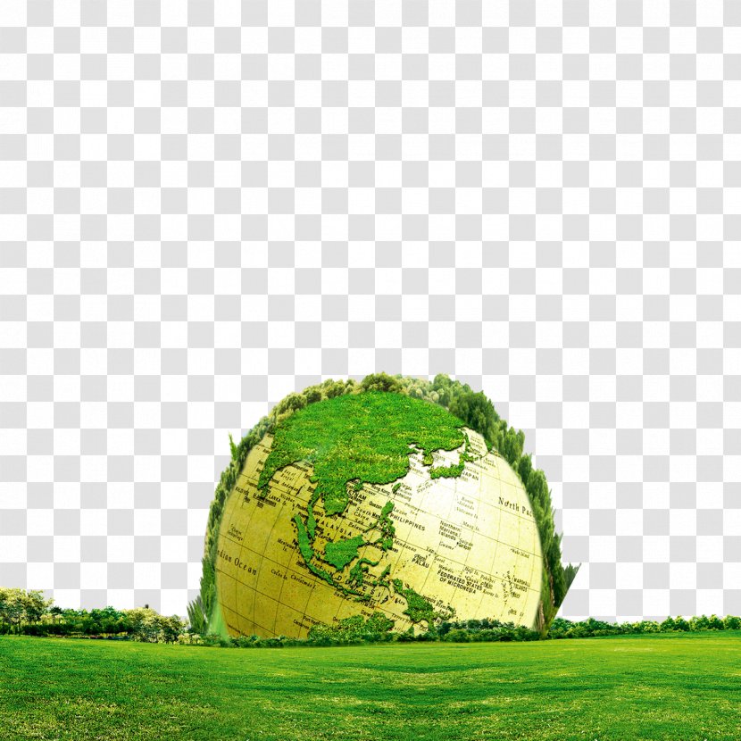 Earth Globe Green - Grass Transparent PNG