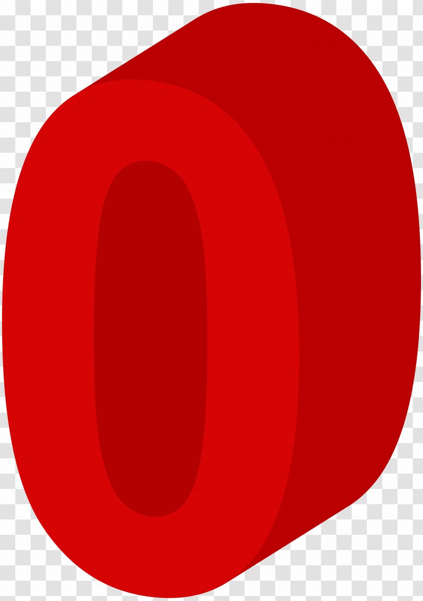 Red Circle Font Design - Maroon - Number Zero Clip Art Image Transparent PNG
