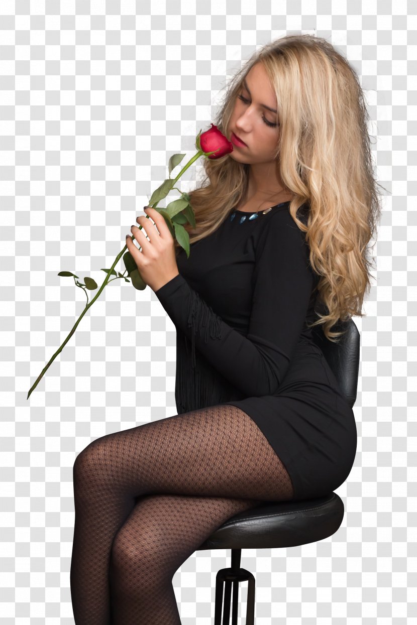 Woman Libido - Heart - Young Beautiful Sitting With Rose Transparent PNG