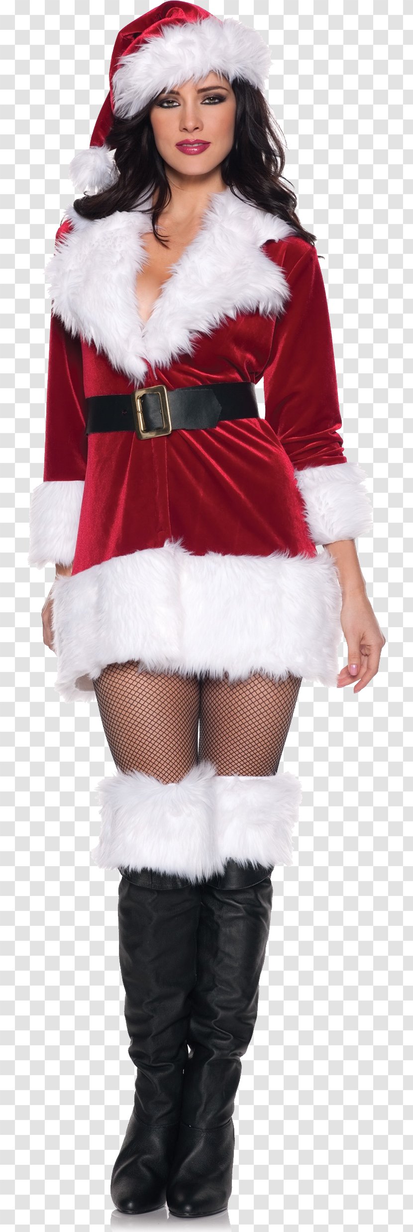 Mrs. Claus Santa Suit Costume Clothing - Neckline Transparent PNG