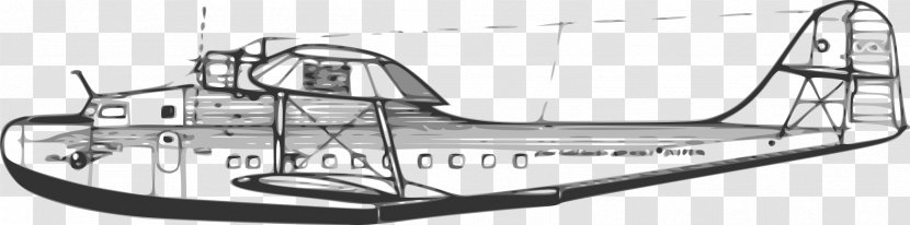 Martin M-130 Airplane Flying Boat Clip Art - Propeller Transparent PNG