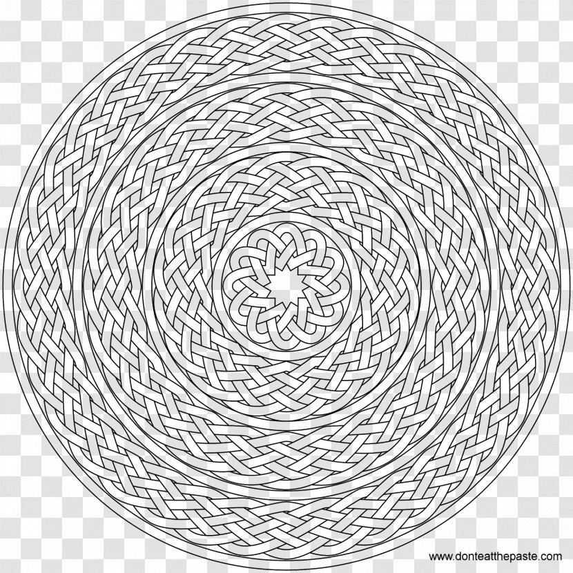 Coloring Book Mandala Celtic Knot Adult Pattern - Sphere - Braided Flowerpot Transparent PNG