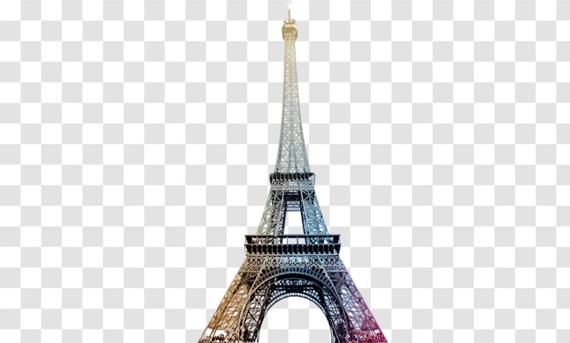 Eiffel Tower Paper Wall Decal - Colour Transparent PNG