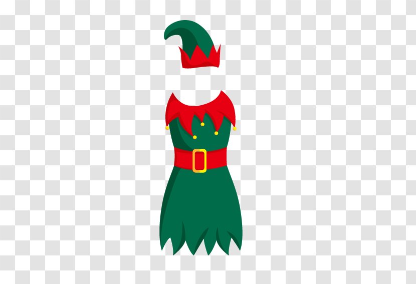 Clothing Cartoon Costume - Christmas Ornament - Slim Dress Transparent PNG