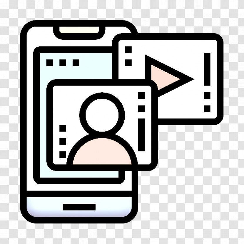 Videoplayer Icon Communication Icon Smartphone Icon Transparent PNG