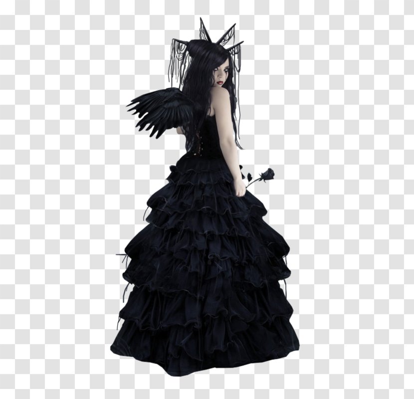 Gothic Art Fashion Dress Angel - Fallen Transparent PNG