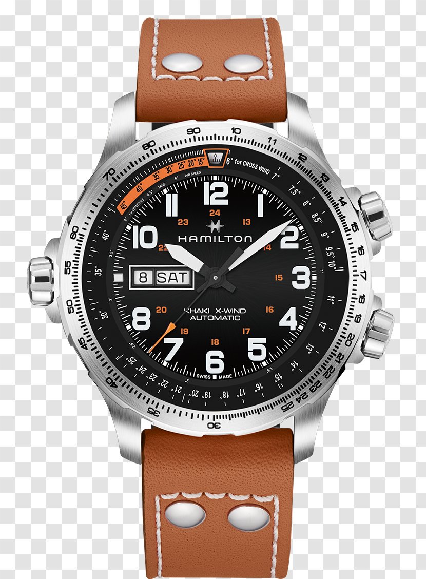 Hamilton Men's Khaki Aviation X-Wind Auto Chrono Watch Company Chronograph Lancaster - Superluminova Transparent PNG