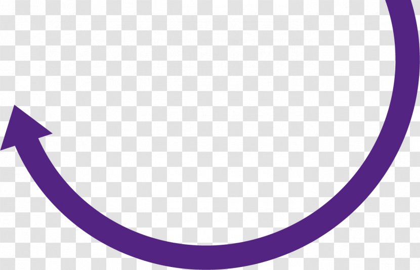 Violet Purple Magenta Crescent Circle - Text - Arrows Transparent PNG