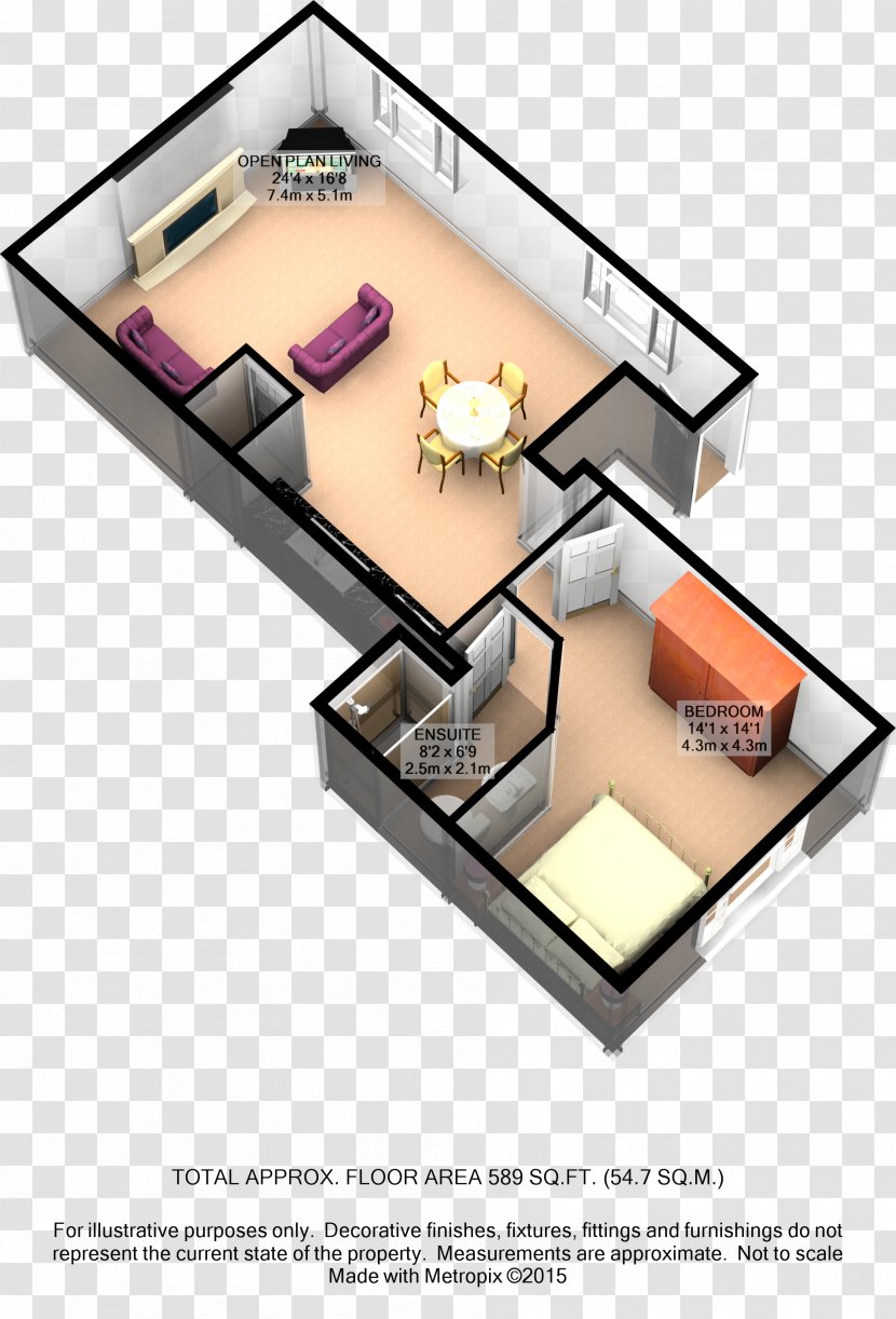 3D Floor Plan Open House - 3d Transparent PNG