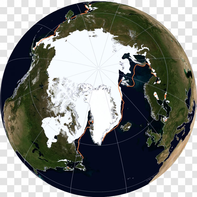 Arctic Ocean National Snow And Ice Data Center Pack Measurement Of Sea - Earth Transparent PNG
