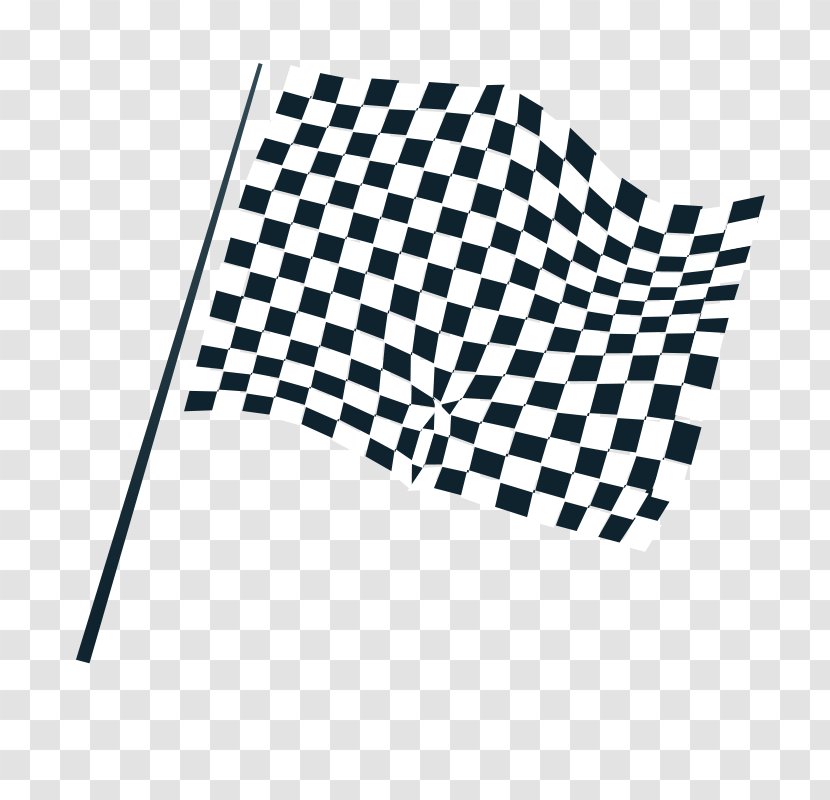 Flag Clip Art - Black - Checkered Clipart Transparent PNG