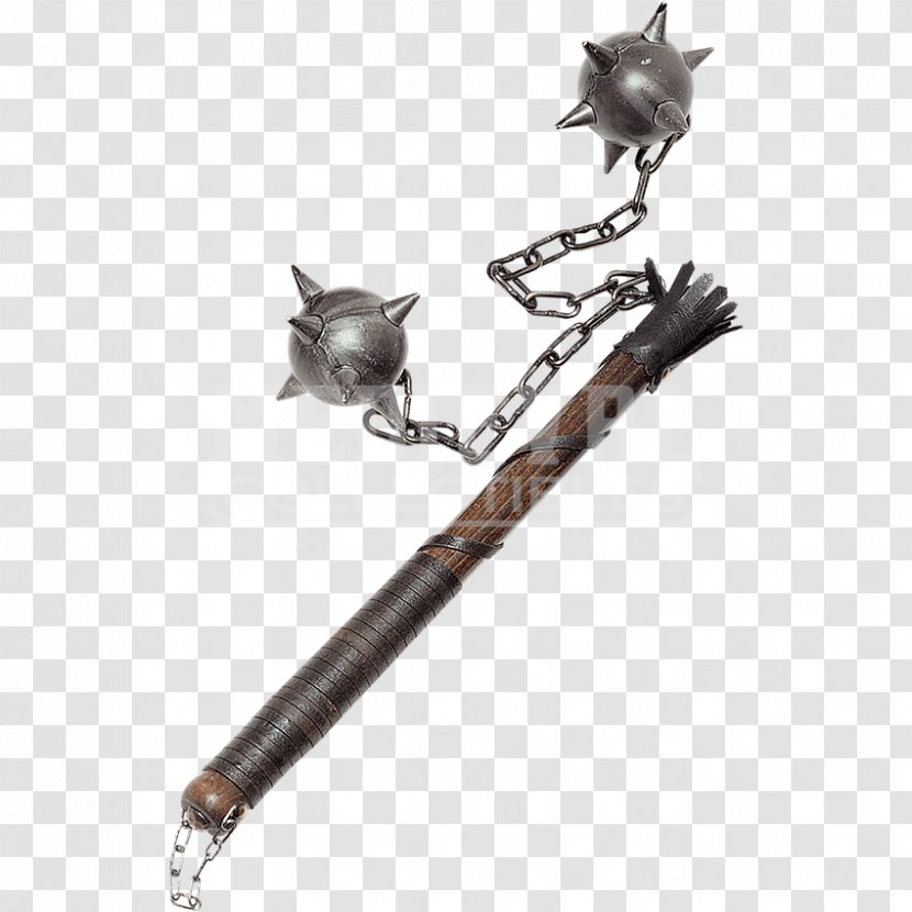 Middle Ages Flail 14th Century Weapon Mace - Silhouette Transparent PNG