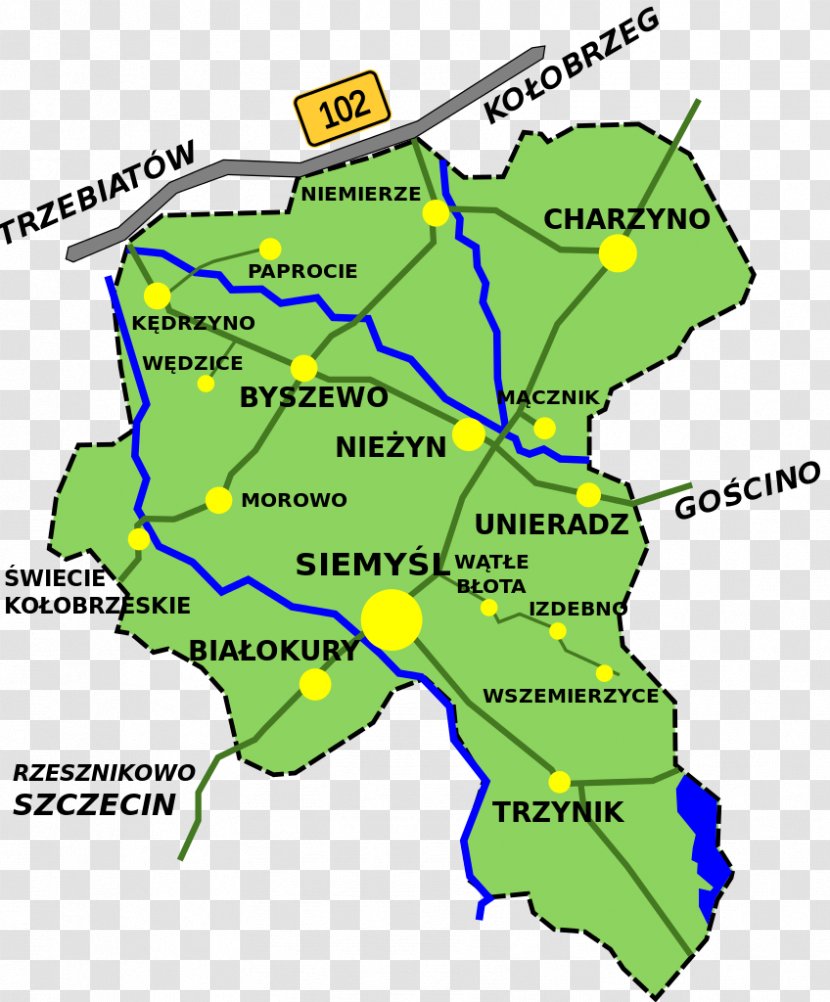 Charzyno Izdebno, West Pomeranian Voivodeship Mącznik, Białokury Morowo - Tree - Road Map Transparent PNG