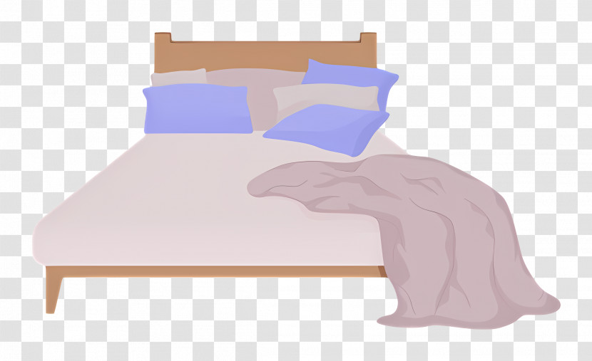 Queen Bed - Cozy Bed With Pillows Transparent PNG