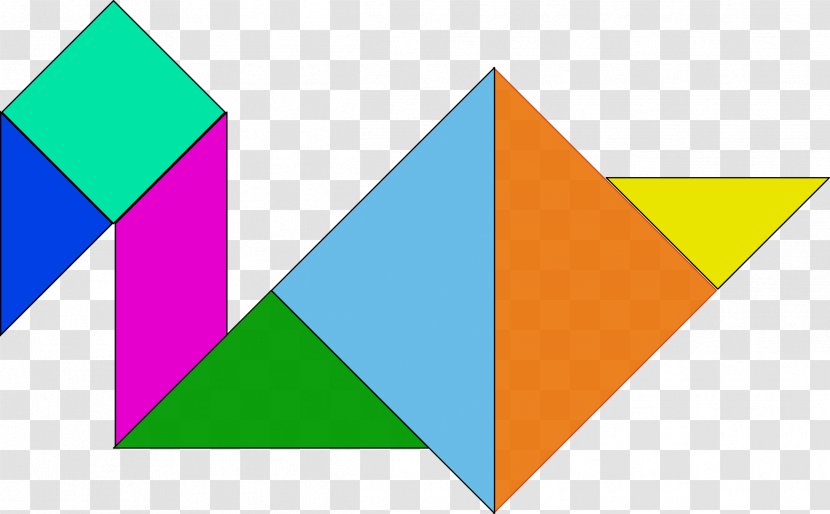 Tangram Puzzle Clip Art - Triangle - Open Book Transparent PNG