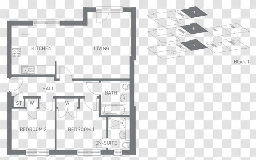 Floor Plan House Bedroom - Drawing - Bathroom Transparent PNG