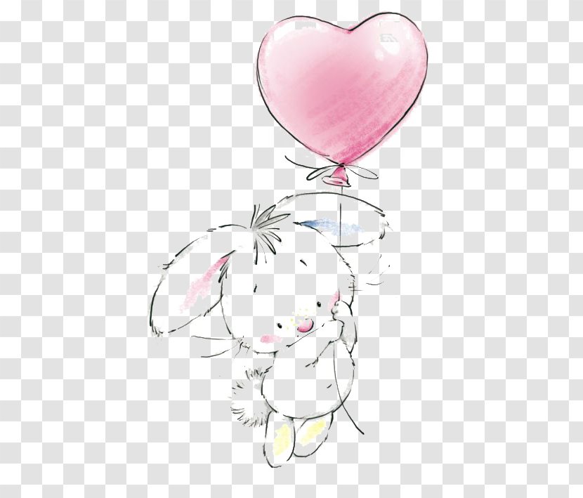 Easter Bunny Birthday Cake Rabbit Drawing Clip Art - Flower Transparent PNG