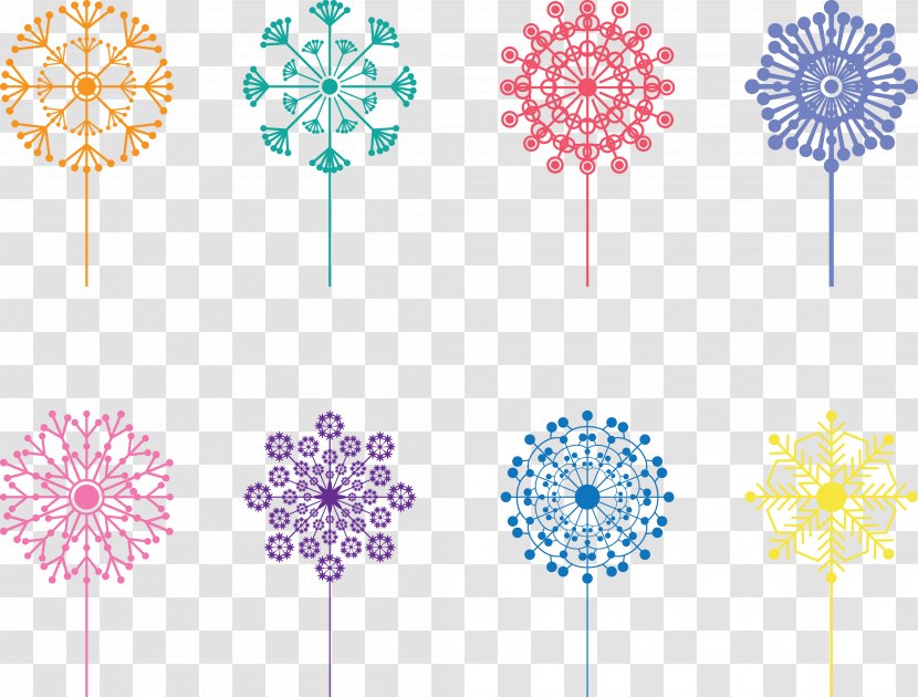 Common Dandelion Euclidean Vector Icon - Symmetry - Bubble Set Transparent PNG