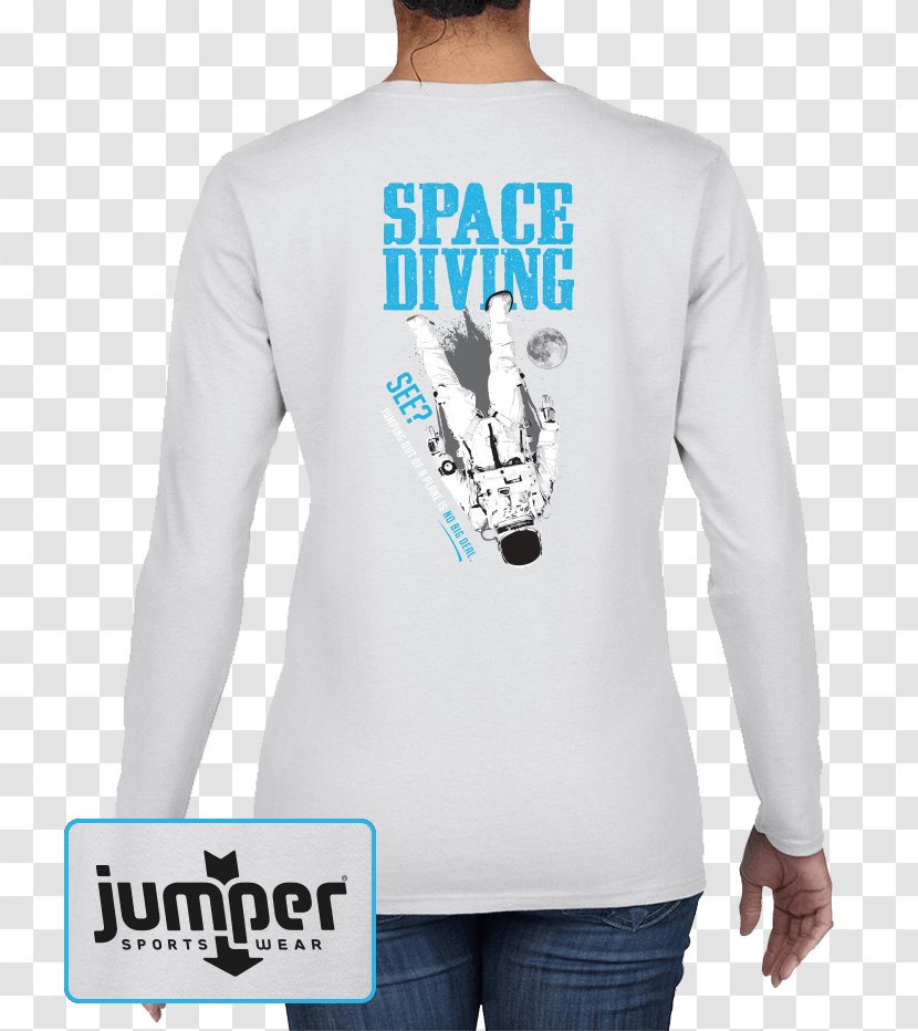 Long-sleeved T-shirt Bluza Space Diving - Sweatshirt - Hooddy Jumper Transparent PNG