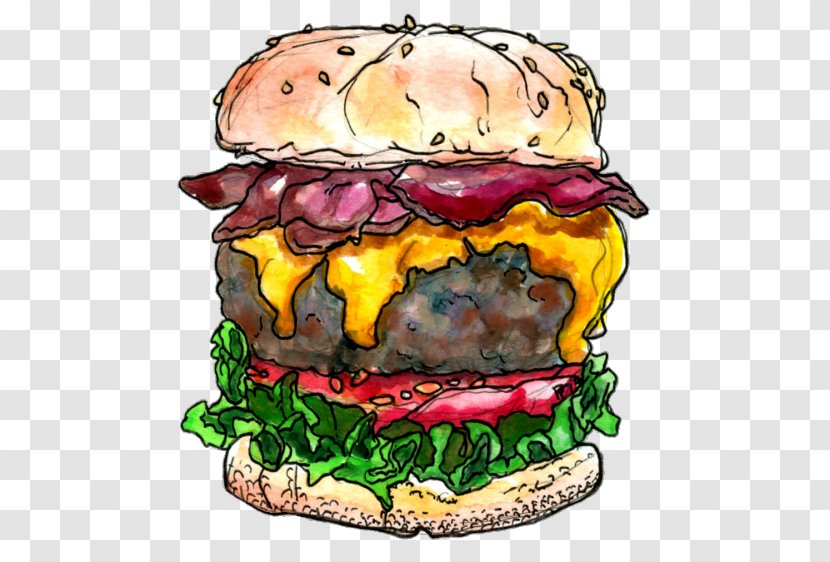 Cheeseburger Hamburger Bacon Fast Food Veggie Burger - Sandwich - Good Rent Transparent PNG