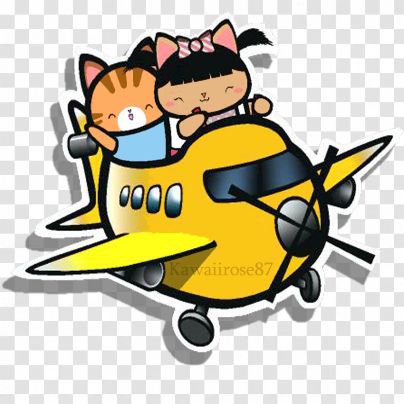 Cartoon Vehicle Recreation Clip Art - Cute Airplane Transparent PNG