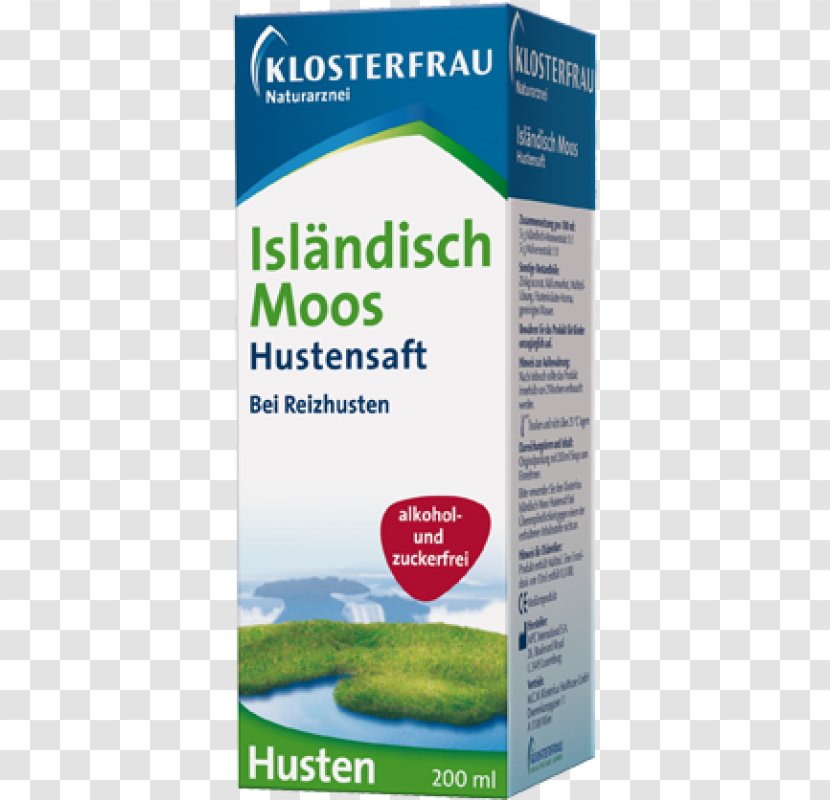 Iceland Moss Klosterfrau Healthcare Group Cough Medicine Mucous Membrane - Syrup - Anti Aging Transparent PNG