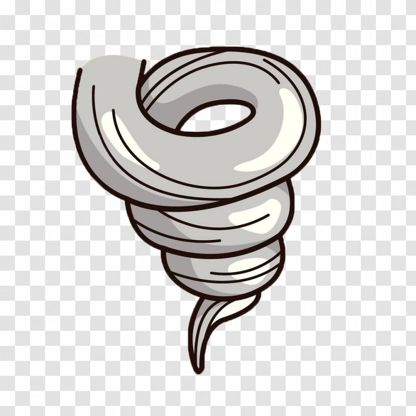 Cartoon Tornado Weather Stock Illustration - Wind - Hand-painted Simple Transparent PNG