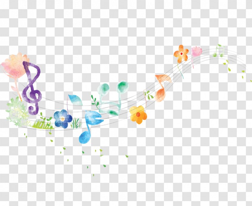 Wallpaper - Silhouette - Flower Musical Elements Transparent PNG