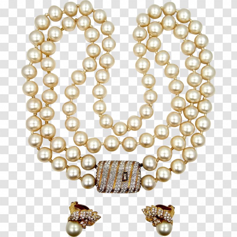 Pearl Necklace Body Jewellery Chain Transparent PNG