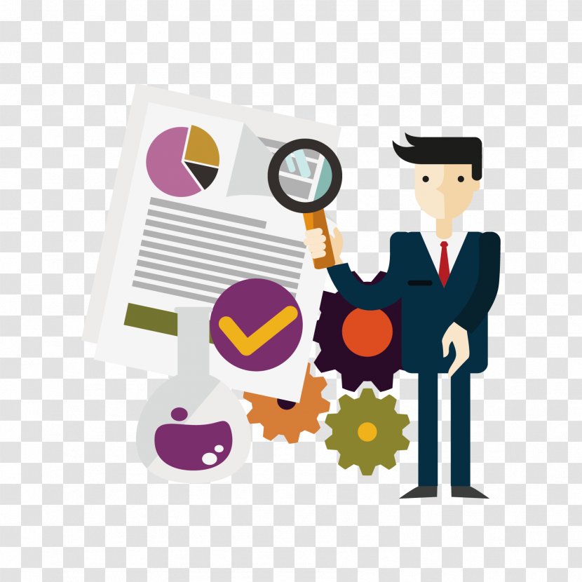 Businessperson Infographic Illustration - Cartoon - Vector Business Office Elements Transparent PNG