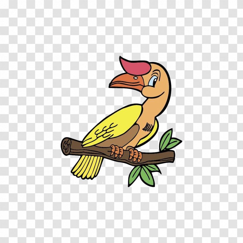 Bird Beak Cartoon Illustration - Branches On The Red Crown Transparent PNG