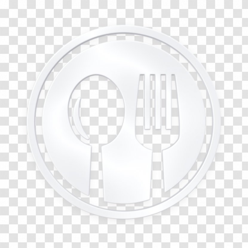 Kitchen Icon Restaurant Cutlery Circular Symbol Of A Spoon And Fork In Circle Food Transparent PNG