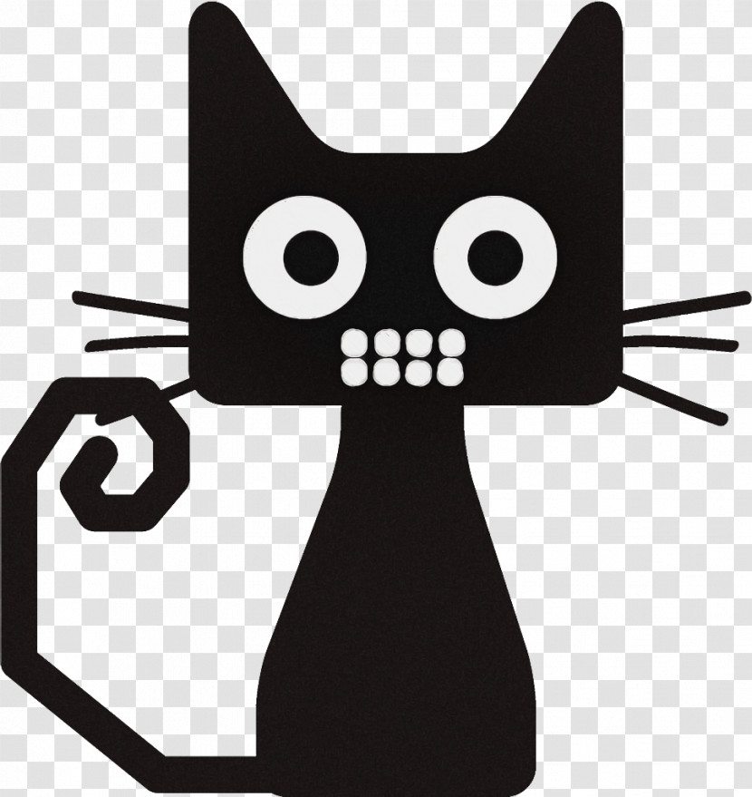 Black Cat Halloween Cat Transparent PNG