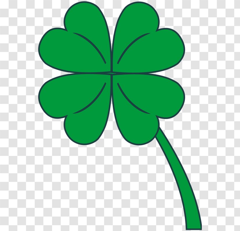 Four-leaf Clover Shamrock Clip Art - Plant Stem Transparent PNG