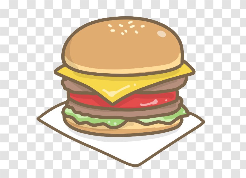 Cheeseburger Hamburger Melonpan Croissant Fast Food Transparent PNG