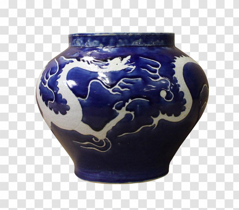 Blue And White Pottery Vase Ceramic Cobalt - Chinese Porcelain Transparent PNG