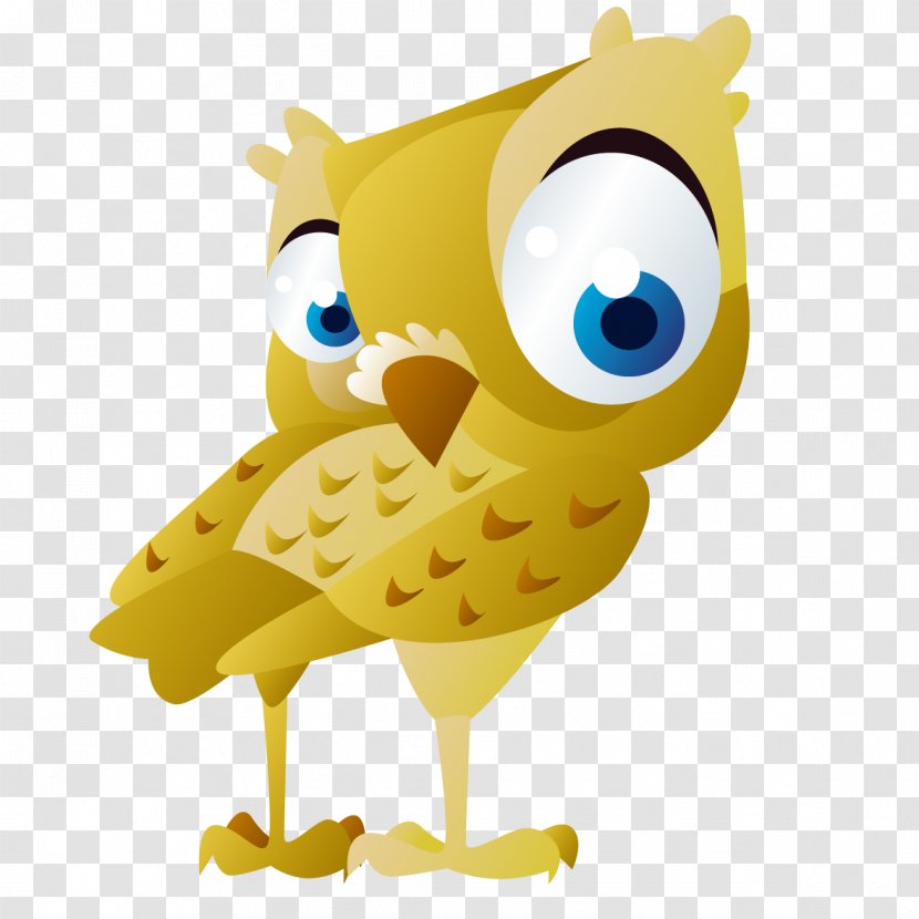 Bird Euclidean Vector Cartoon Illustration - Animal - Cute Owl Transparent PNG