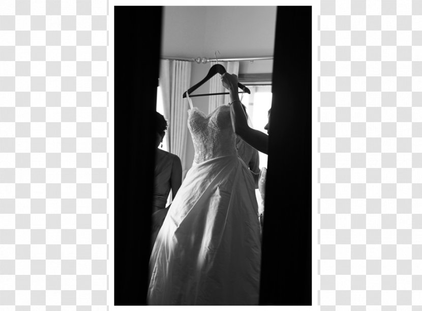 Dress Black And White Monochrome Photography Gown - Fashion Design - Wedding Banner Transparent PNG
